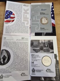 San Marino 5€ euro AG 925/1000 PROOF 18g. Kennedy - 3