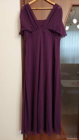 Dámske fialové spoločenské šaty na ples alebo svadbu - 3