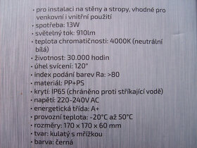 Stropní LED svítidlo Solight kulaté s mřížkou, 13W, 910lm, - 3