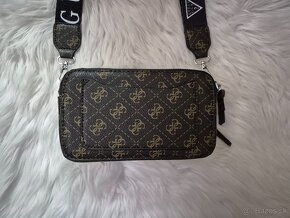 kabelka Guess crossbody hnedočierna - 3