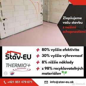 Lacné certifikované anhydritové potery + THERMIO+ - 3