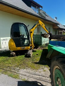 ZEMNE A VYKOPOVE PRACE - MINIBAGER JCB - 3