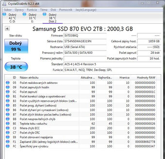 SSD 2TB SAMSUNG 870 EVO 2,5" SATA3 - zánovný - 3