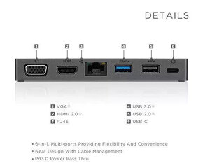 Predam Lenovo powered USB-C Travel Hub - 3