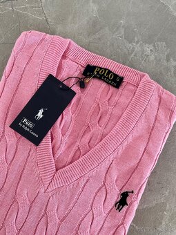 Ralph Lauren Polo dámsky sveter tmavo ružové neon - 3