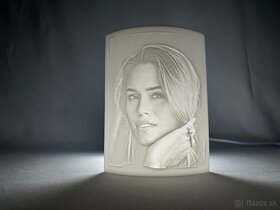 3D svietiace fotky - litografia / lithophane - 3