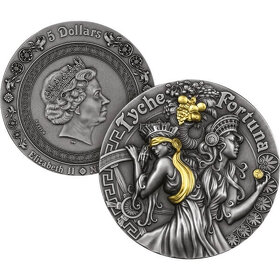 stříbrná mince - FORTUNA AND TYCHE 2 Oz - 3