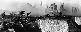 plechová cedule: Stalingrad 1942 - řeka Volha - 3