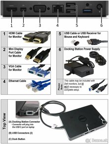 Predám Dell Wd15 dokovaciu stanicu s 90W AC - 3