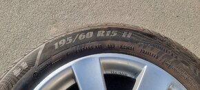 Alu disky+letné pneu 4x100, 195/60 R15 - 3