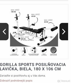 Posilňovacia lavica komplet sada - 3