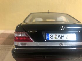 1:18 - MERCEDES-BENZ S600 -W140- NOREV HQ - BLACK - 3