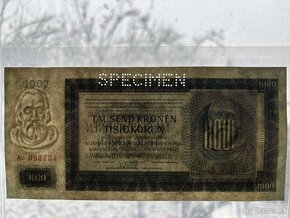 ►►►1000 korún Československých 1942 stav UNC ◄◄◄ - 3