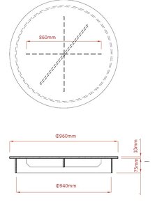 Plastovy poklop O960 - 3