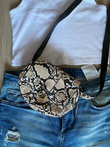 Nová crossbody dámska kabelka, ľadvinka , červená ľadvinka - 3