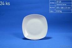 Dizajnové GASTRO štvorcové porcelánové taniere SQUARE 96ks - 3