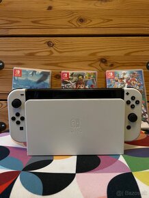 Nintendo Switch Oled + 3 Hry - 3