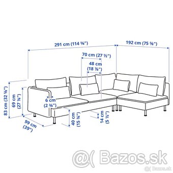 IKEA SODERHAMN rohová sedačka - 3