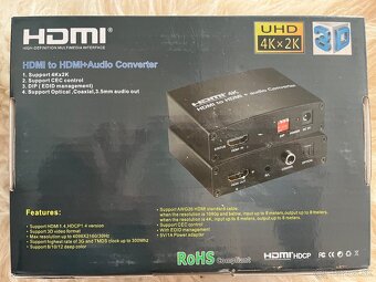 Extender PremiumCord HDMI 4K opakovač s oddelením audia - 3