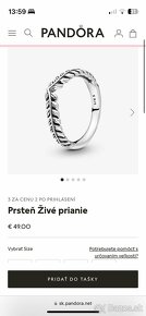 Pandora prsteň živé prianie minimálne nosený - 3