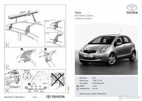 Predám originál strešný nosič na Toyotu Yaris - 3