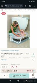 OK BABY Vanička skladacia Onda Slim grey - 3