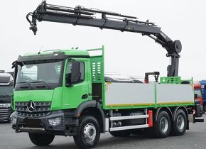 9004 Mercedes-Benz AROCS 2636 - 6x4 – Valník + HR- HIAB 232 - 3