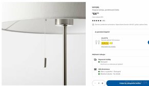 Ikea NYFORS Stojacia lampa (úplne nová) - 3