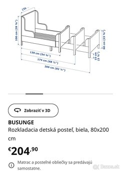 Rastúca posteľ, dvevená postieľka - IKEA - 3