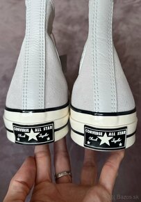 Kožené unisex šedé tenisky Converse Chuck Taylor - 3