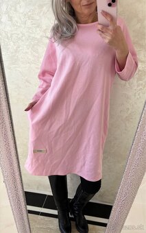 Damska oversize tunika/šaty babypink - 3