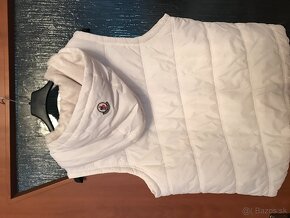 MONCLER originál white damska zimna  vesticka L - 3