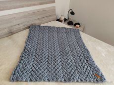 Pletená detská deka sivá - 3