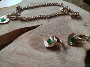 Elegantný srdcový set náhrdelník s náušnicami - 3