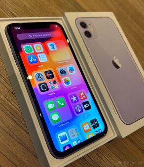 iPhone 11 64GB purple - 100% batéria , super stav - 3