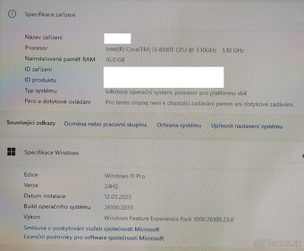 Lenovo ThinkCentre M710q i3-8100T (4x3,1GHz),16 GB RAM,256GB - 3