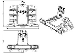 Predám priestorný nosič až pre 3 bicykle s uchytením na tažn - 3