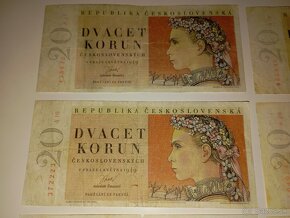 BANKOVKY 20 KČS, 1949, 1. SÉRIE A, VŠE NEPERFOROVANÉ - 3