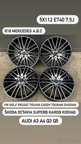 ✅ R18 ®️ Mercedes 5x112 ET40 ✅ VW Škoda Seat Audi - 3