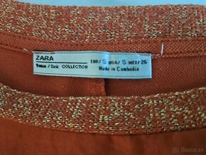 Zara bluzka oranzova velkost S - 3