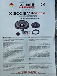 Predám basové reproduktory Audio system BMW  X 200 Evo 2 - 3