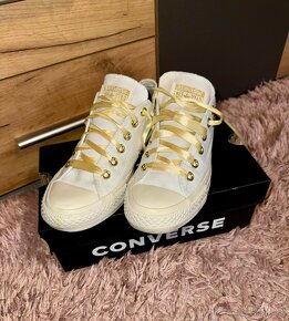 converse white/gold trendy original tenisky-botasky - 3