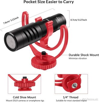 Mikrofón YOTTO pre videokamery a smartphone - 3