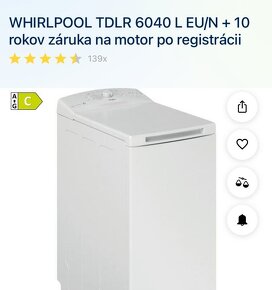 Nová práčka Whirlpool TDLR 6040 L EU/N - 3