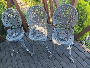 Predám záhradne stoličky hliníkové 6ks - 3
