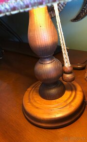 Starožitná drevená lampa - 3