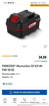 Parkside 20v 4ah 80wh bateria - 3