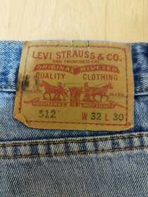 Pánske rifle Levi's / Levis slim fit 512 W32 L30 - 3