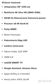 Smart televízor LG 55QNED776RB - 3