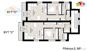 Predaj 2 IZB BYT "D" 58,64 m² + BALKÓN 6,26 m², novostavba S - 3